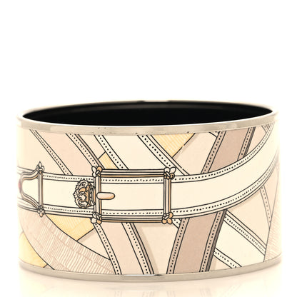 Hermes Enamel Printed Extra Wide Cavalcadour Bracelet 62 3 of 5