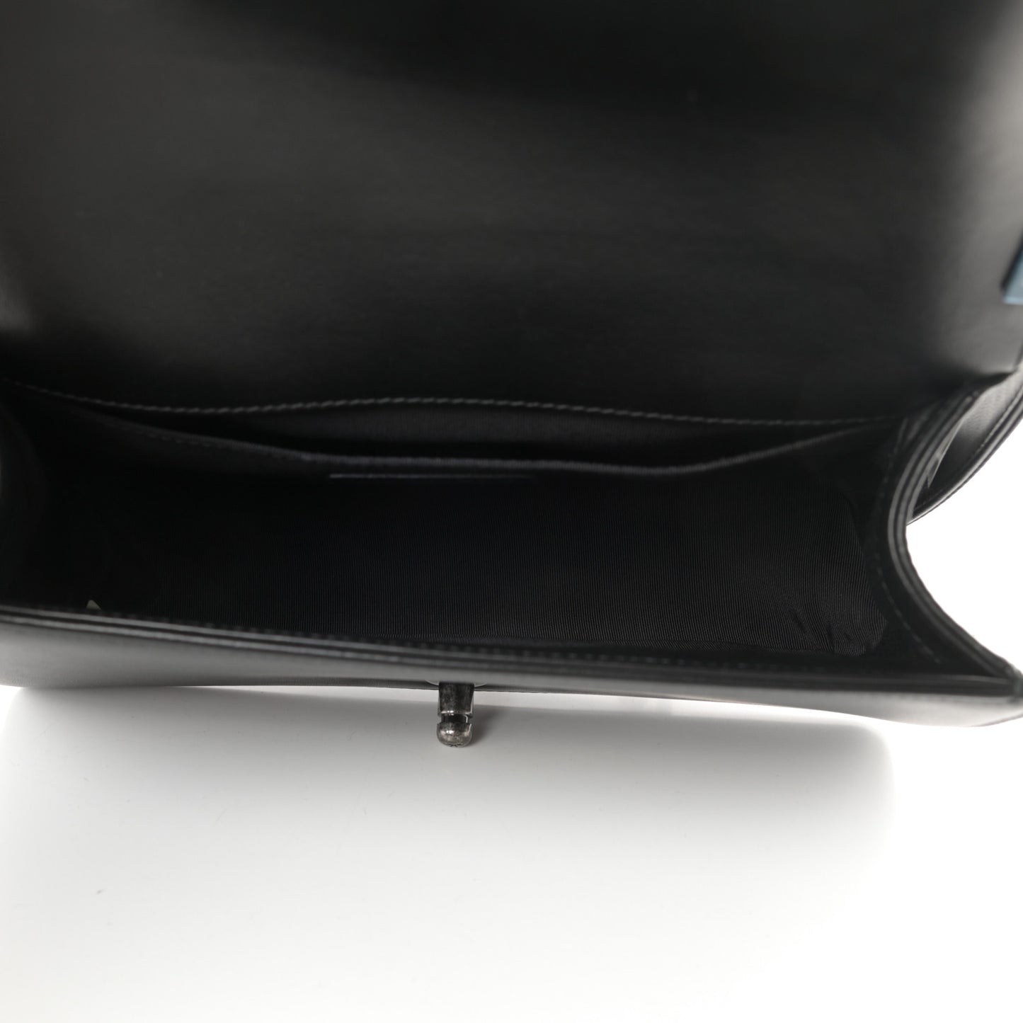 Lambskin Quilted Medium Boy Flap Black
