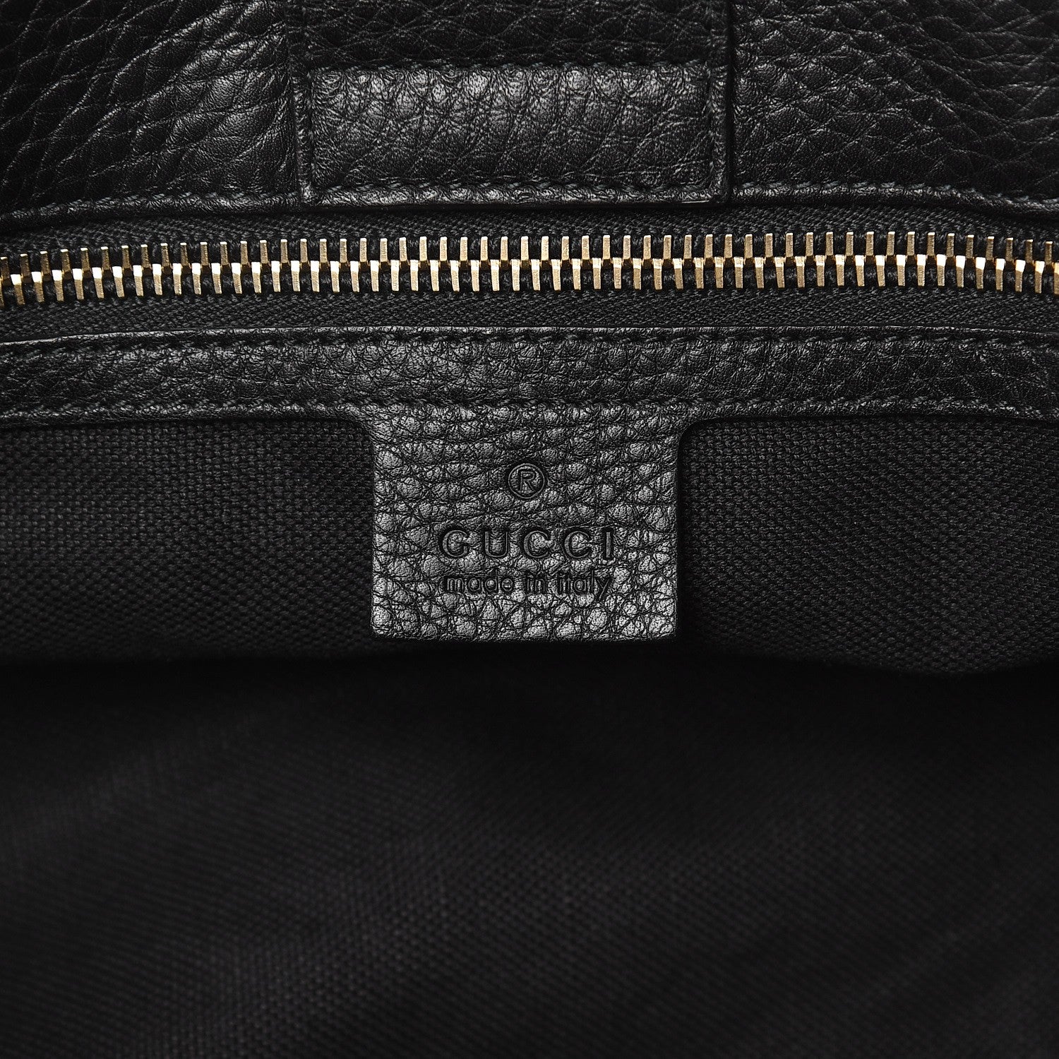 Gucci Calfskin Large Bamboo Shopper Tote Black 7 of 9