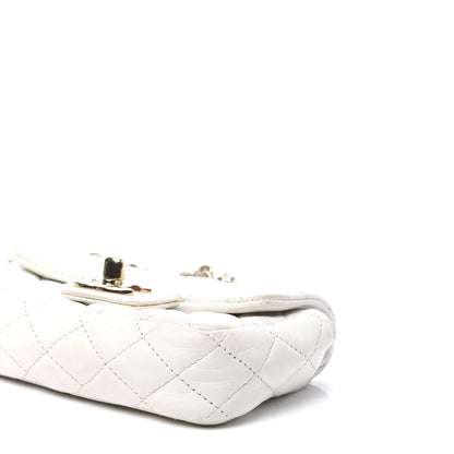 Chanel Lambskin Quilted Extra Mini Flap Heart Valentine Charms White 6 of 9
