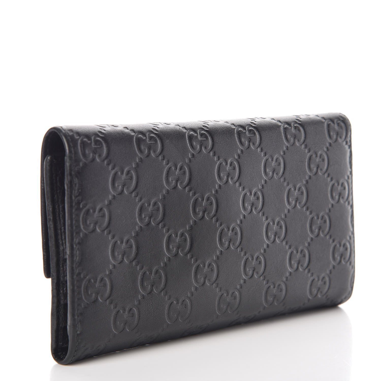 Gucci Guccissima Continental Flap Wallet Black 3 of 12