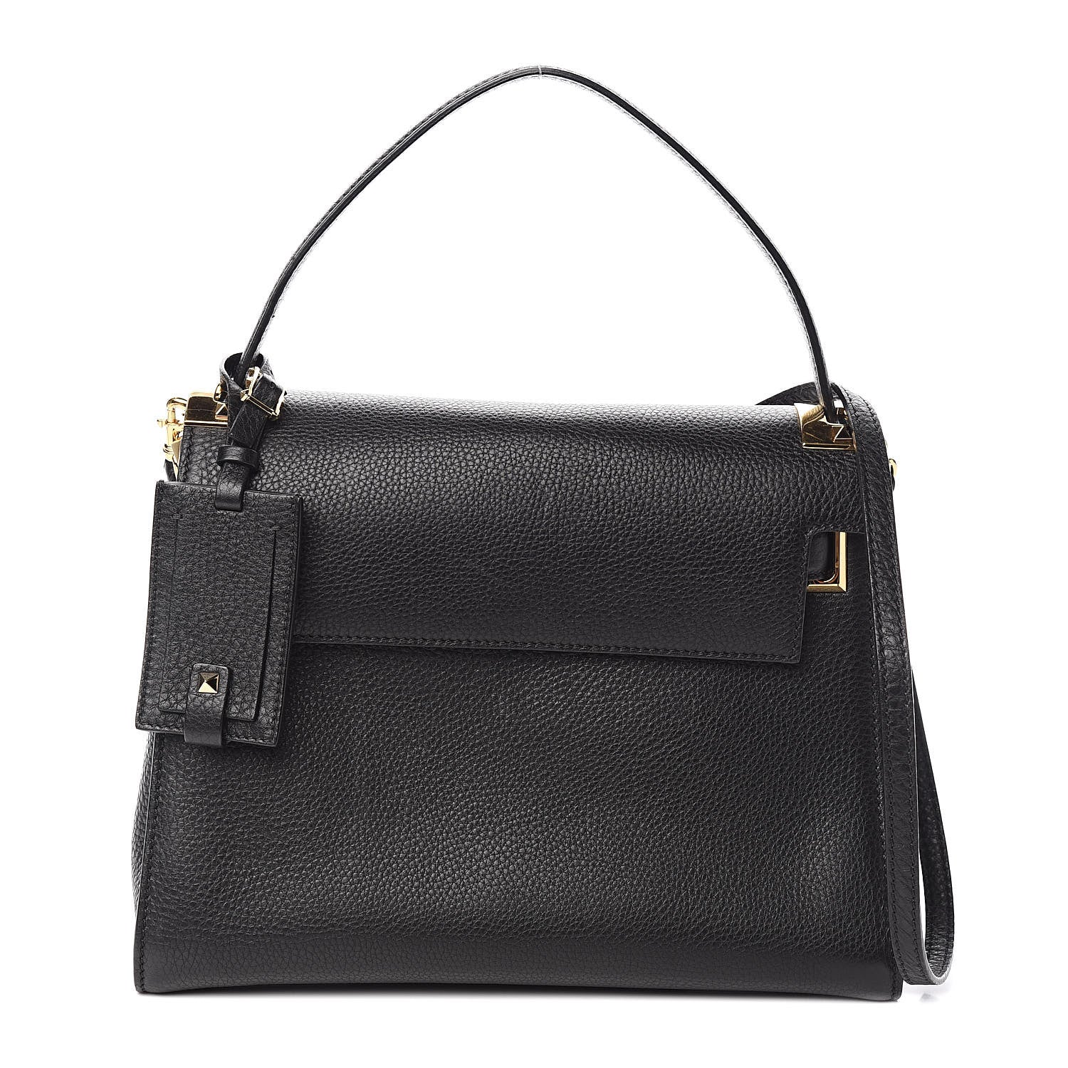 Valentino Garavani Pebbled Calfskin Medium My Rockstud Frame Bag Black 1 of 9