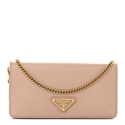 Prada Vitello Move Triangle Logo Miniborse Cipria 1 of 13