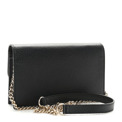 Gucci Dollar Calfskin Interlocking G Chain Wallet Black 3 of 10