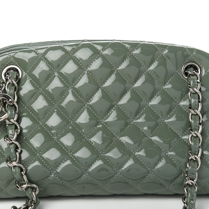 Chanel Patent Quilted Medium Just Mademoiselle Green 10 of 12