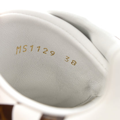 Louis Vuitton Calfskin Monogram Damier Tressage Frontrow Sneakers 38 White 9 of 9