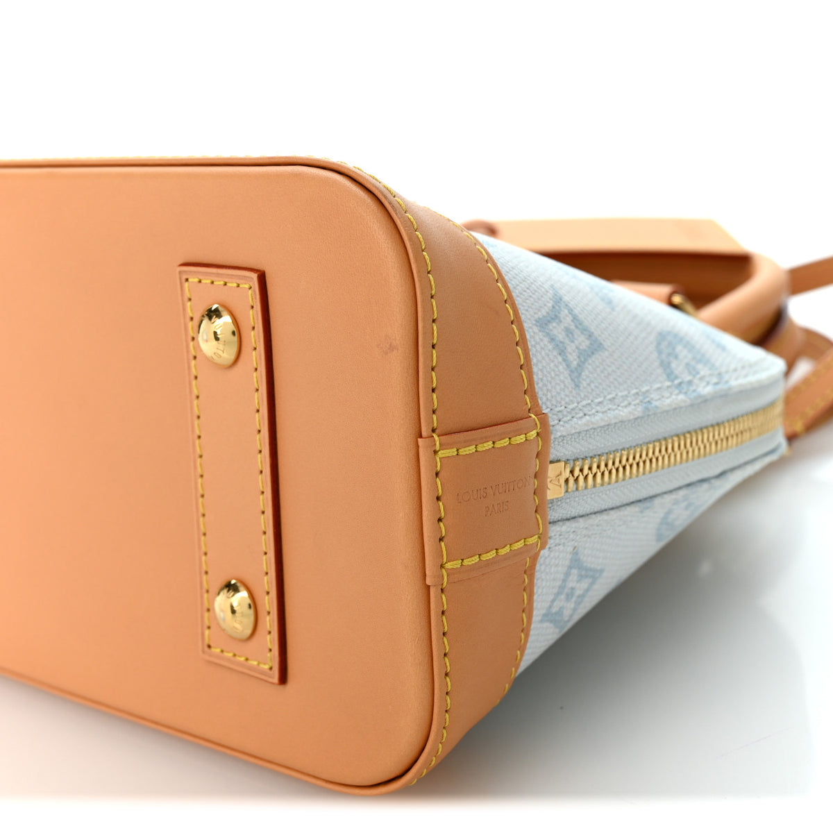 Louis Vuitton Monogram Origine Lin Alma BB Bleu Courrier 9 of 10