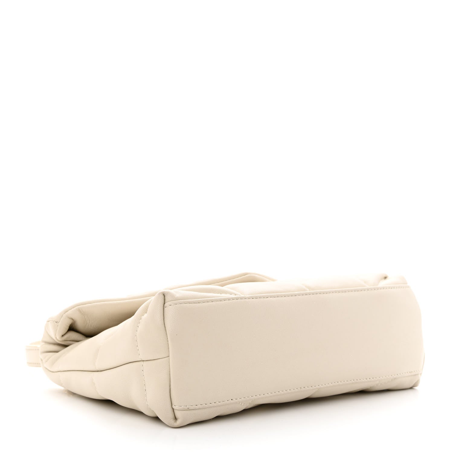 Saint Laurent Lambskin Quilted Toy Loulou Puffer Monogram Chain Satchel Crema Soft 4 of 12
