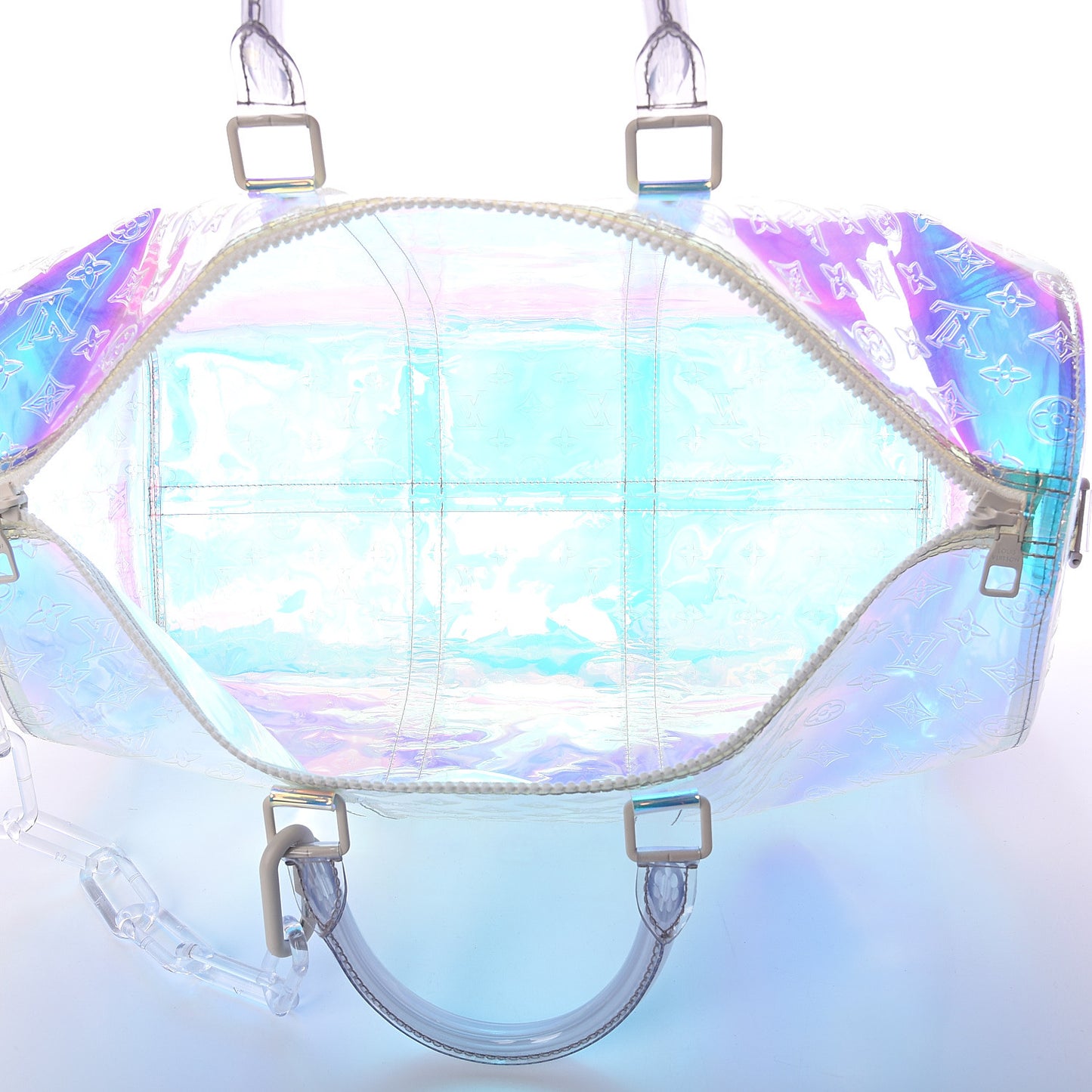 PVC Monogram Keepall Bandouliere 50 Iridescent Prism