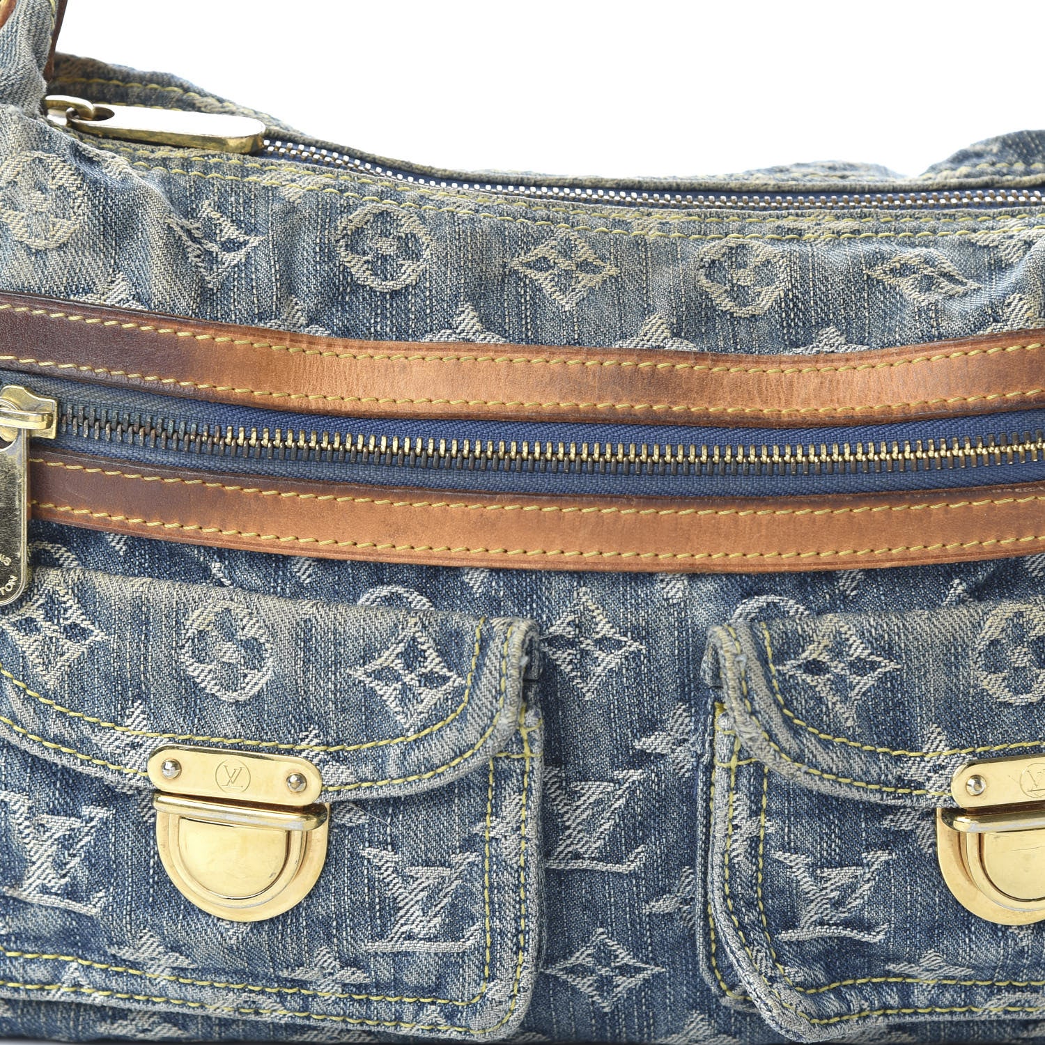 Louis Vuitton Monogram Denim Baggy PM Blue 9 of 11
