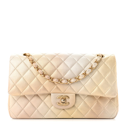 Chanel Metallic Goatskin Quilted Ombre Medium Double Flap Gold 1 of 11