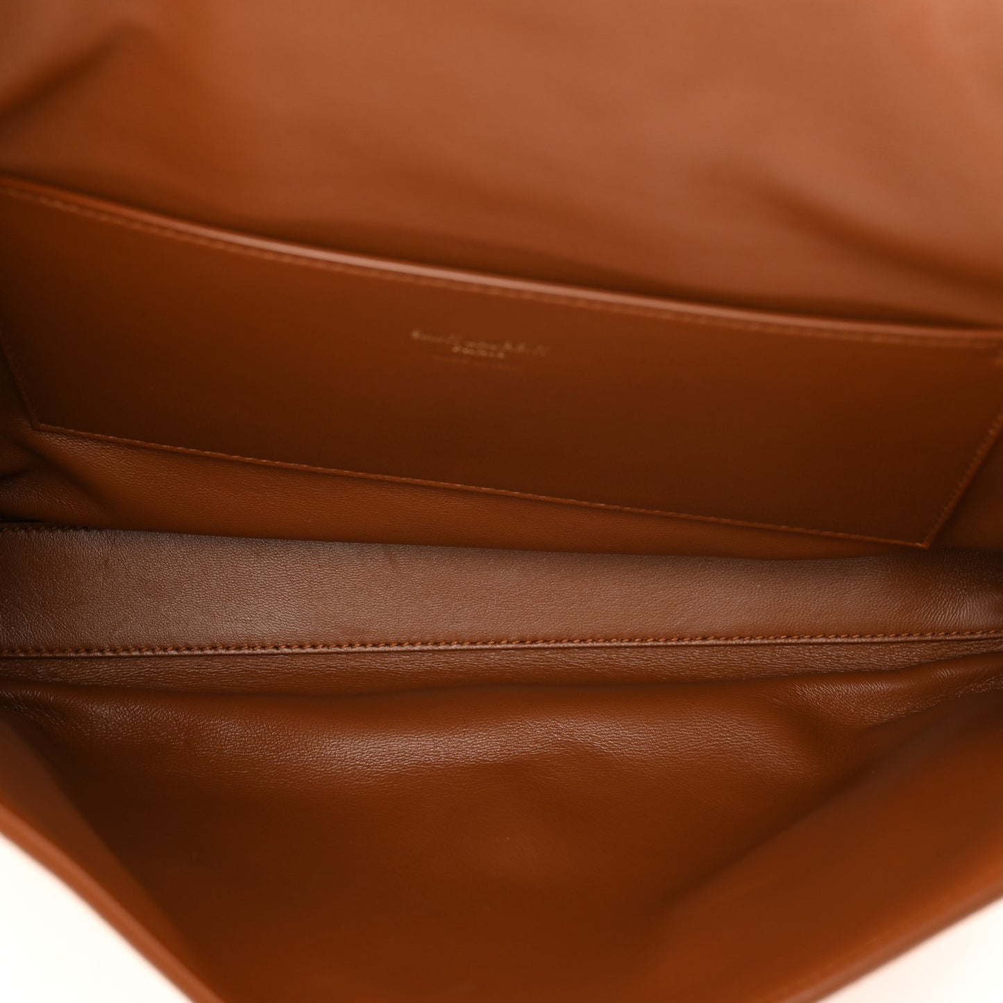 Smooth Calfskin Suede Medium Reversible Monogram Kate Satchel Brick