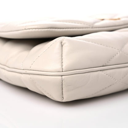 Saint Laurent Lambskin Quilted Le 57 Diamond Shoulder Bag Crema Soft 8 of 11