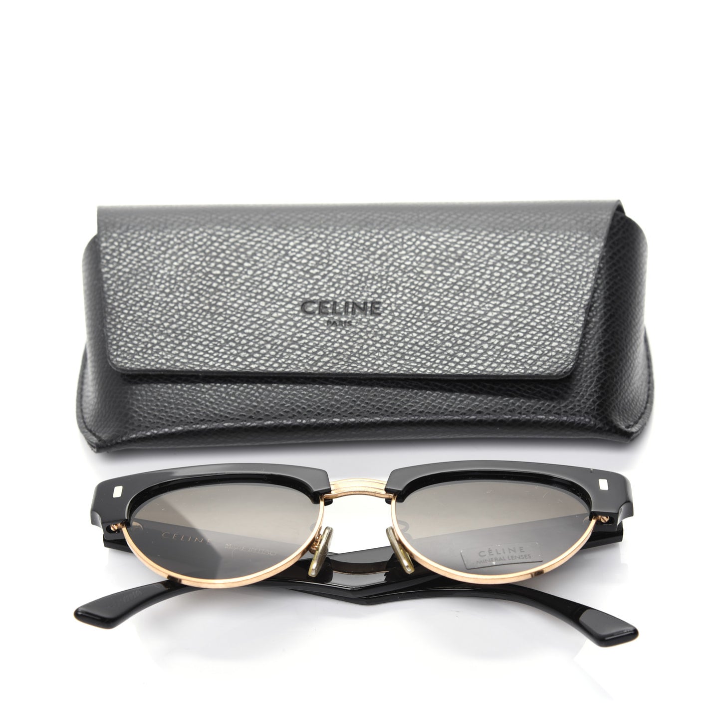 Acetate Cat Eye Sunglasses CL40059U Black Gold