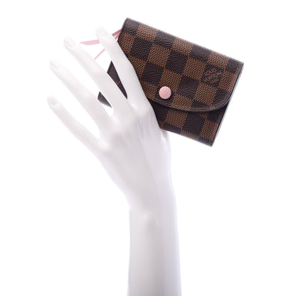 Louis Vuitton Damier Ebene Rosalie Coin Purse Rose Ballerine 2 of 7