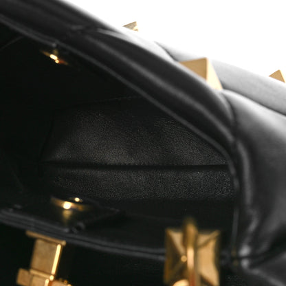 Valentino Garavani Nappa Small Roman Stud The Handle Bag Black 5 of 8