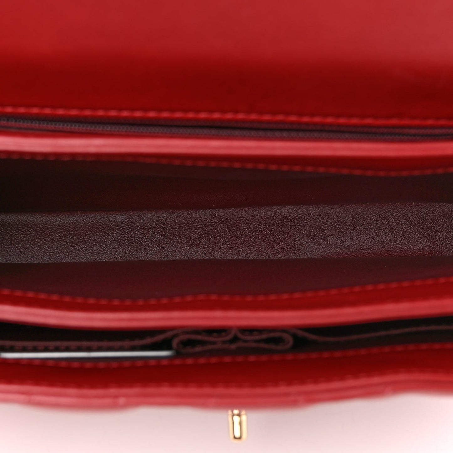 Lambskin Quilted Medium Trendy CC Flap Dual Handle Bag Red