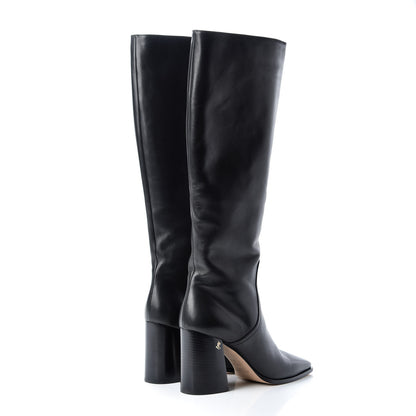 Jimmy Choo Calfskin Brionne 85 Knee High Boots 37.5 Black 4 of 9