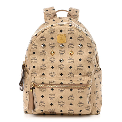 MCM Visetos Medium Sprinkle Stud Stark Backpack Beige 1 of 17