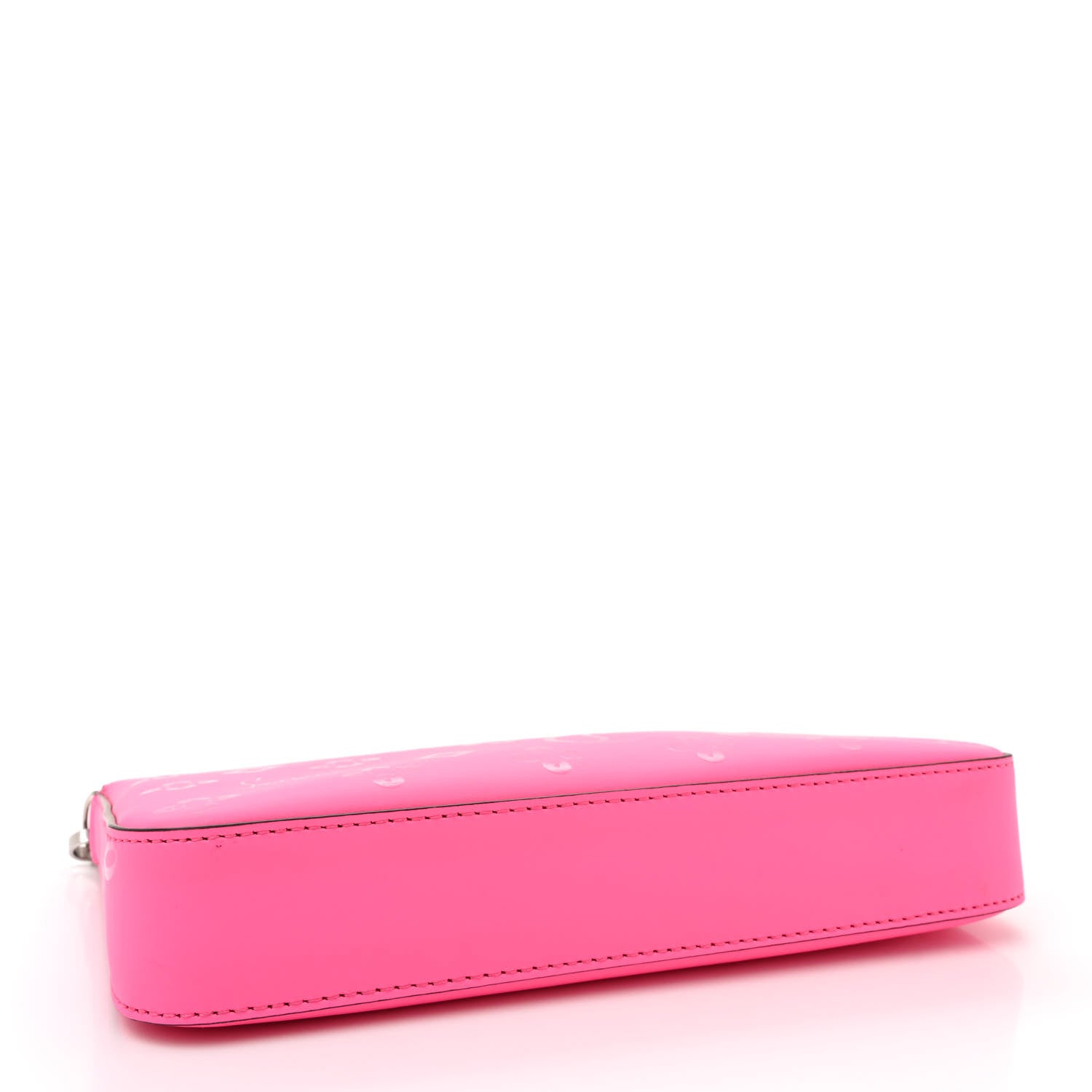 Christian Louboutin Calfskin Loubila Loubinthesky Chain Clutch Fluo Pink 4 of 11