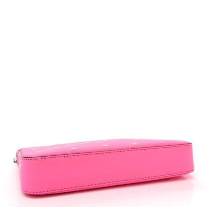 Christian Louboutin Calfskin Loubila Loubinthesky Chain Clutch Fluo Pink 4 of 11