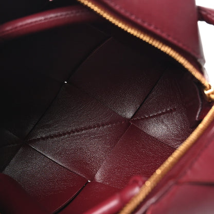 Bottega Veneta Lambskin Maxi Intrecciato Mini Cassette Camera Bag Bordeaux 5 of 9
