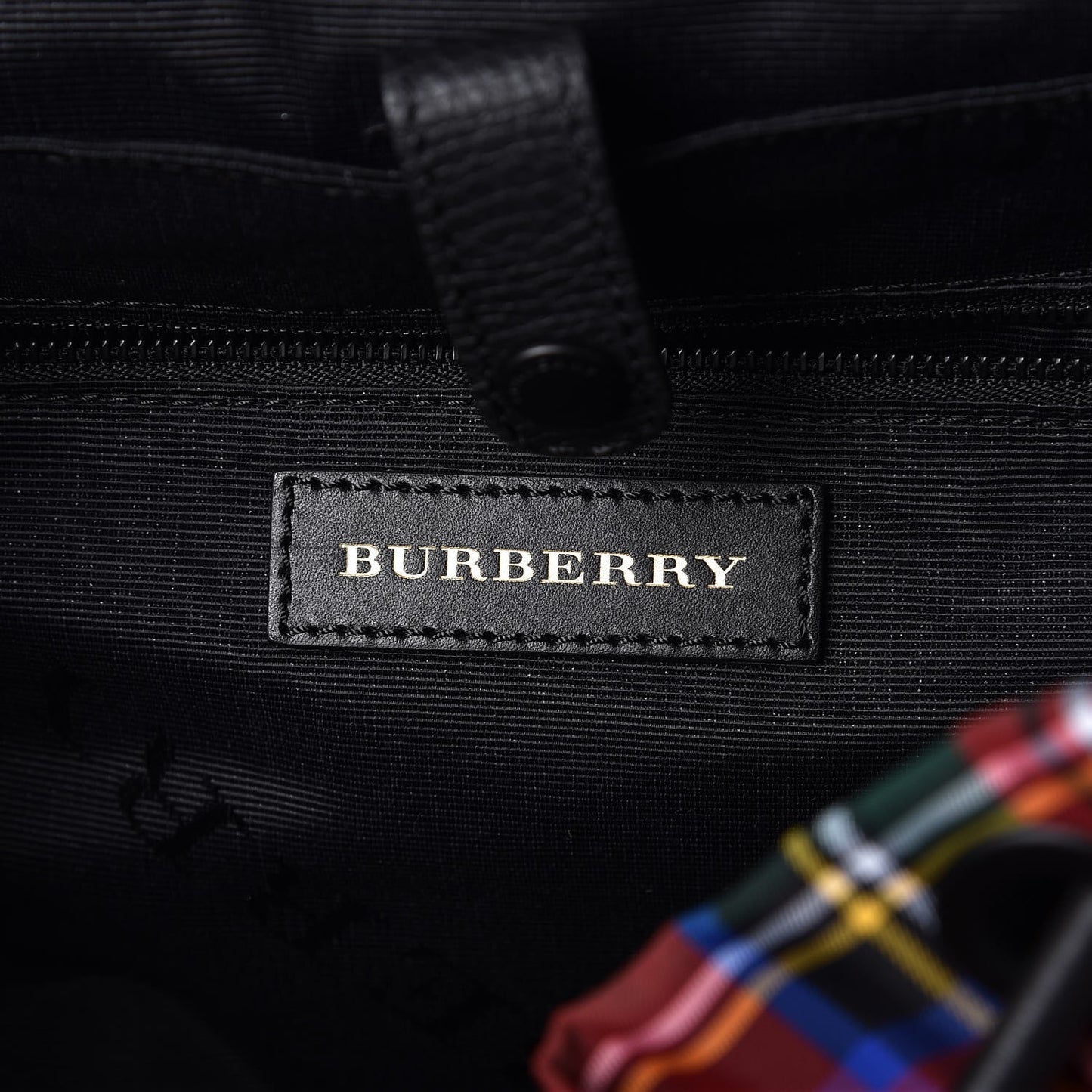 Laminated Tartan Patchwork Large Rucksack Backpack Military Red