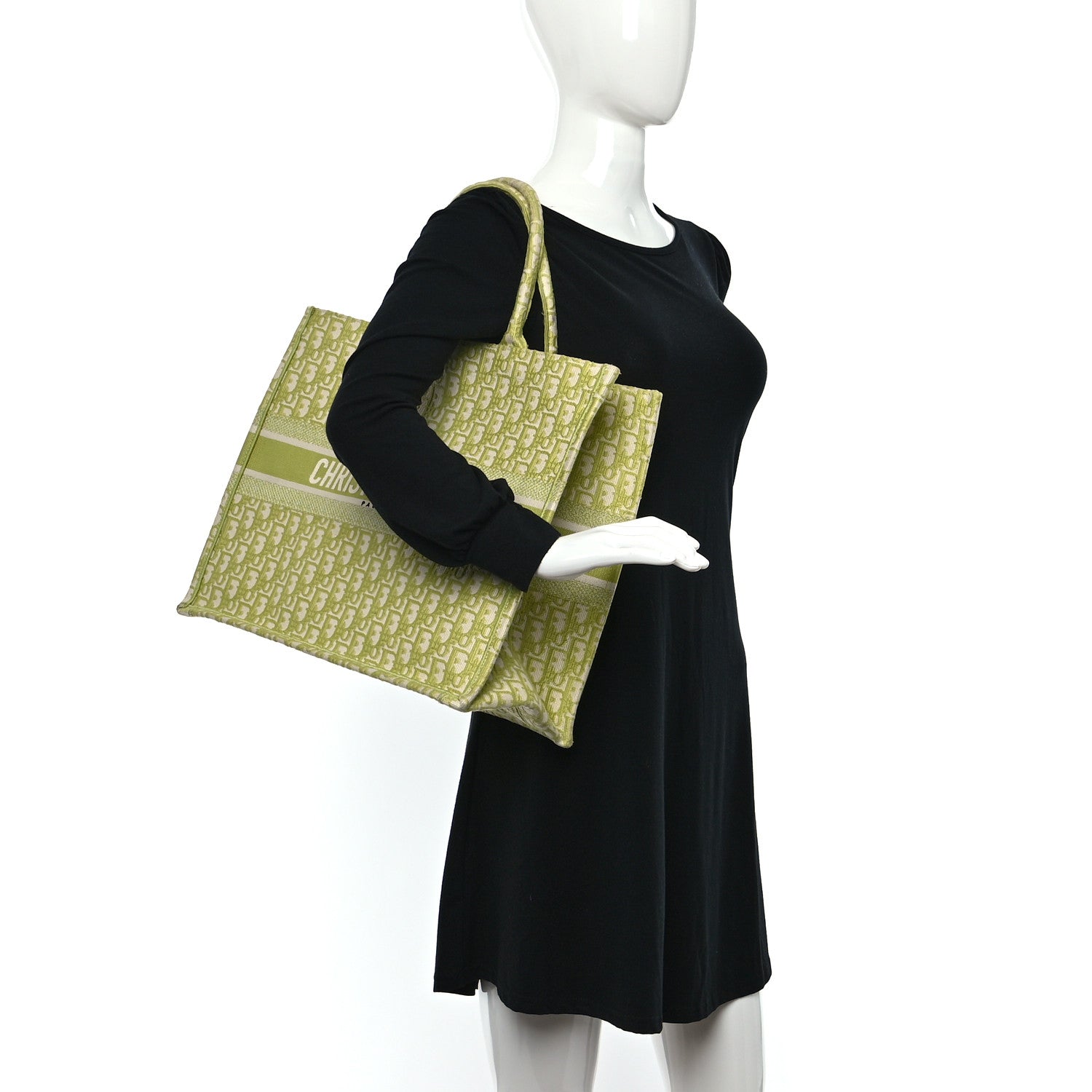 Christian Dior Oblique Large Book Tote Vert Anis 2 of 9