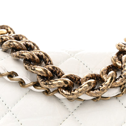 Chanel Aged Calfskin Quilted Medium Pondichery Flap White 8 of 10