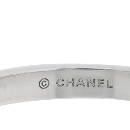 Chanel 18K White Gold Diamond Ruban Ring 54 7 4 of 4