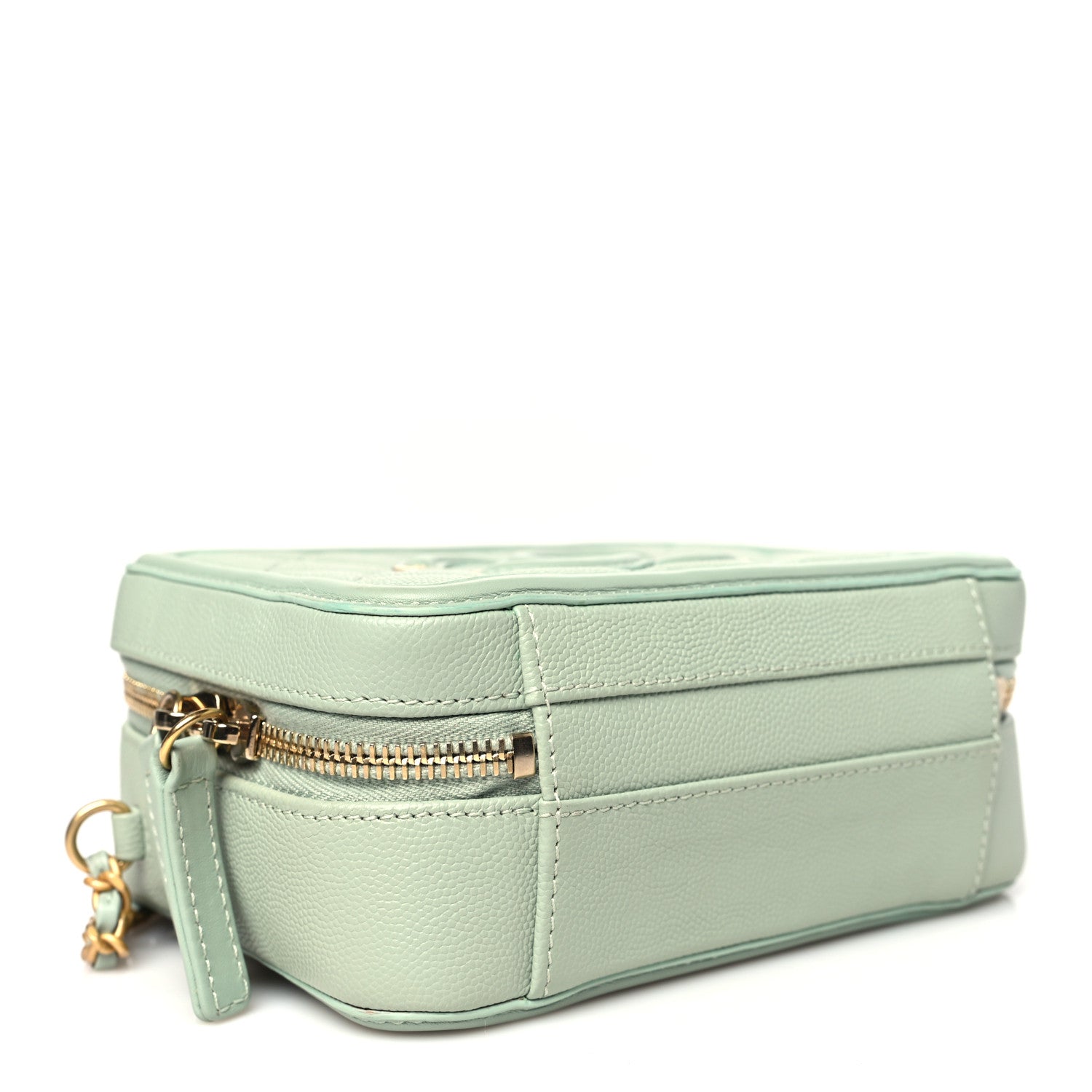 Chanel Caviar Quilted Small CC Filigree Vanity Case Mint 4 of 10