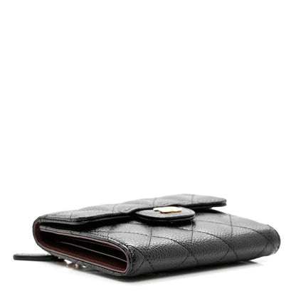 Chanel Caviar Quilted Compact Flap Wallet Black 3 of 8