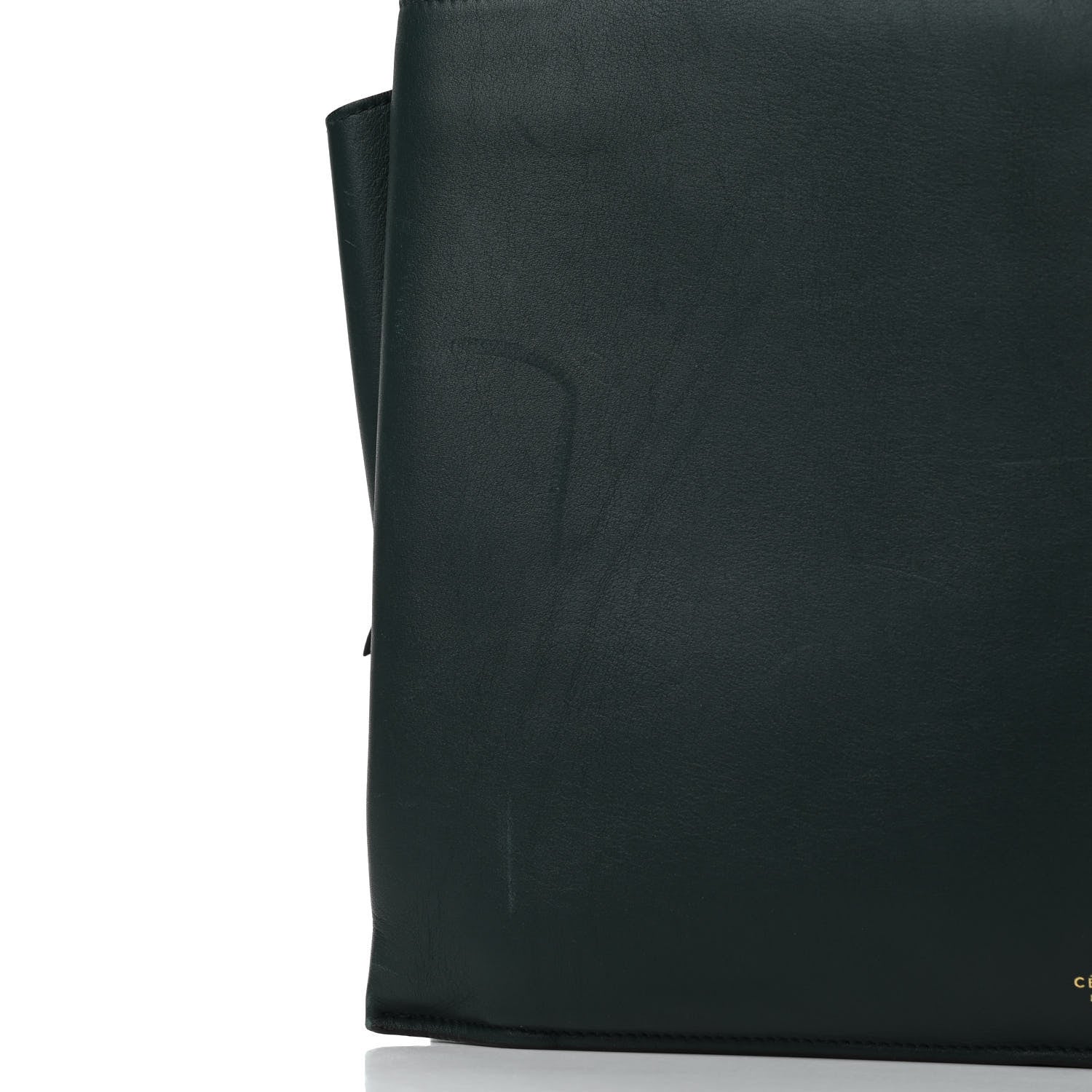 Celine Smooth Calfskin Medium Tri-Fold Bag Bottle Green 15 of 15