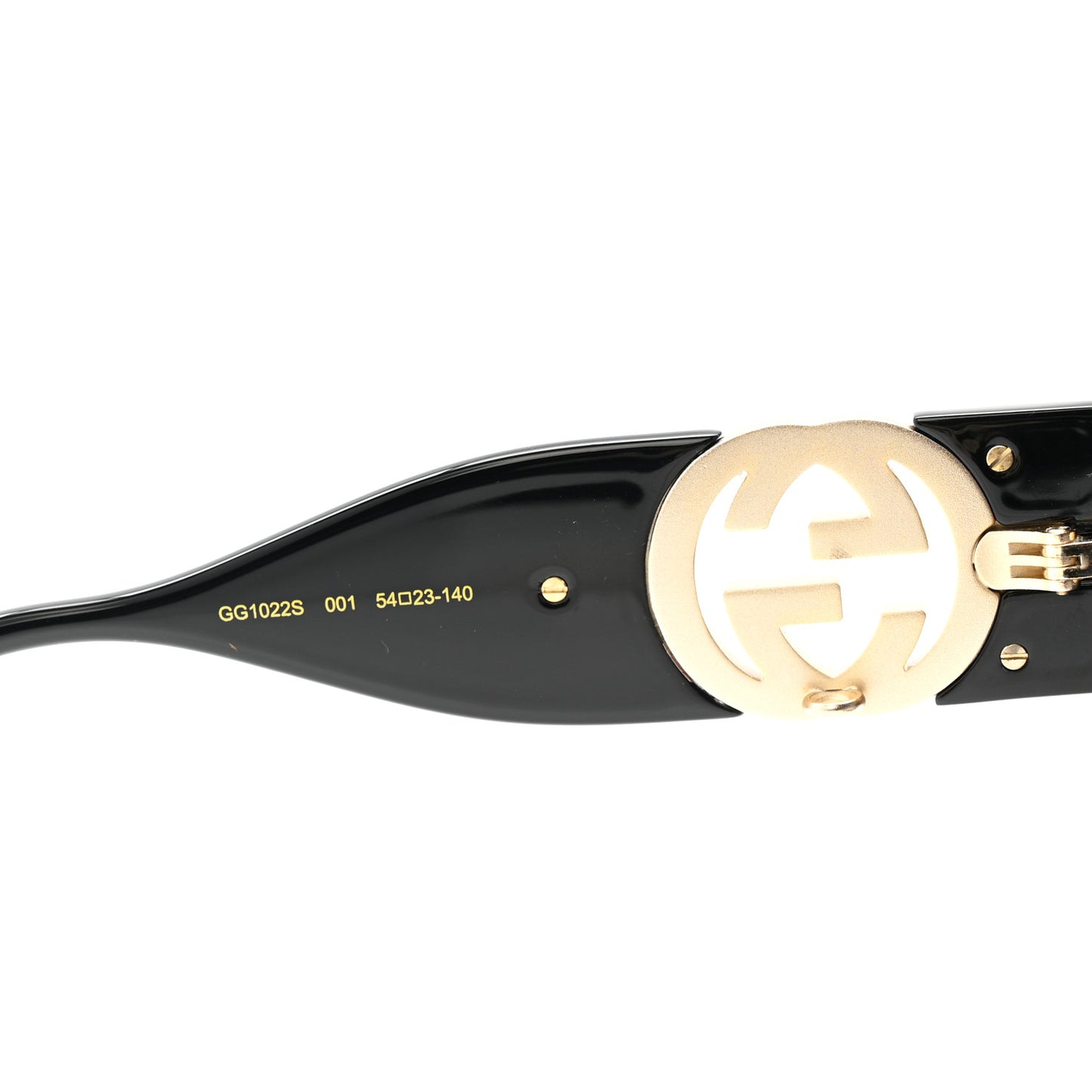 Acetate Square Frame Chain Sunglasses GG1022S Black