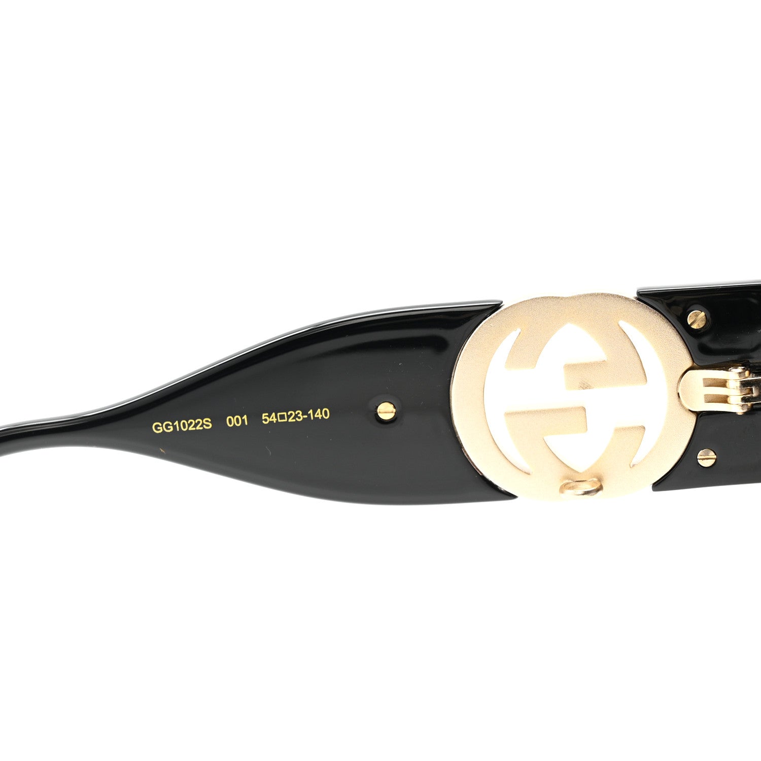 Gucci Acetate Square Frame Chain Sunglasses GG1022S Black 6 of 7