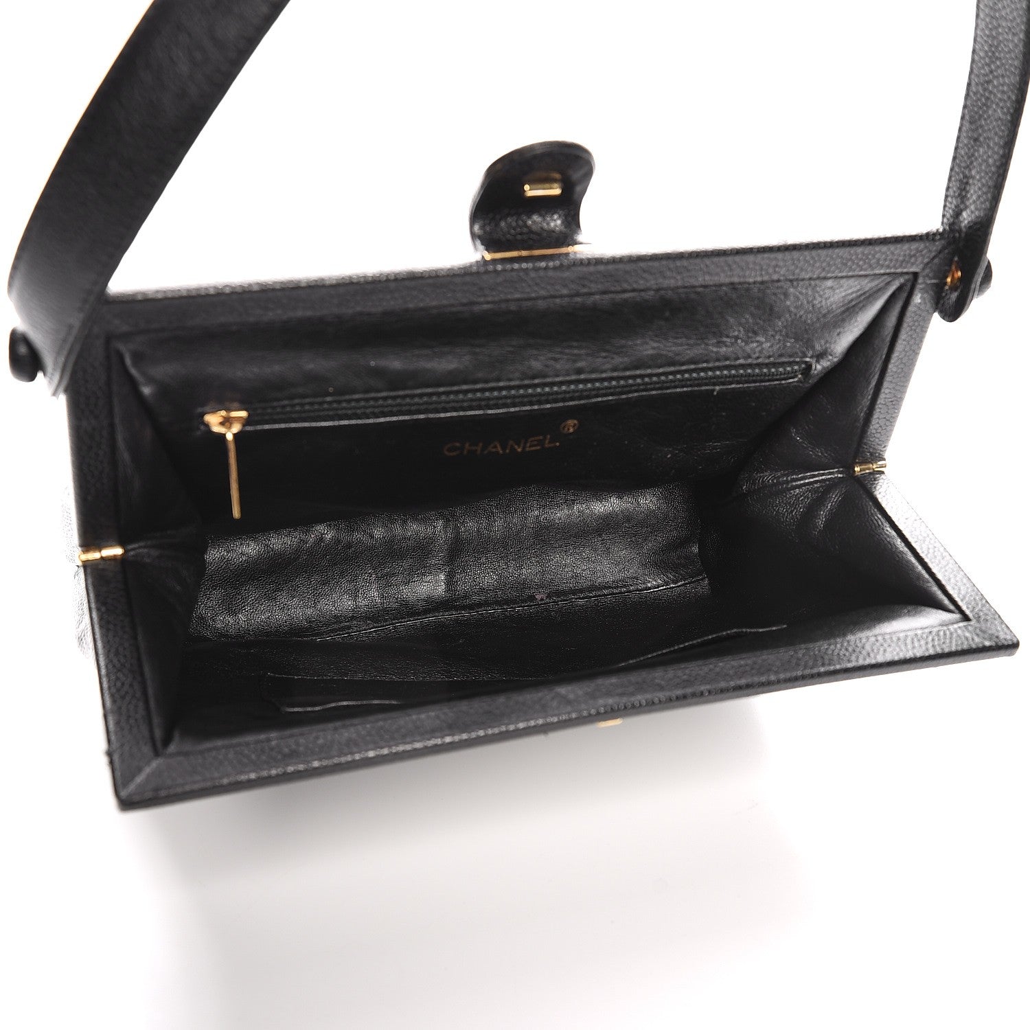 Chanel Caviar Frame Evening Bag Black 7 of 29