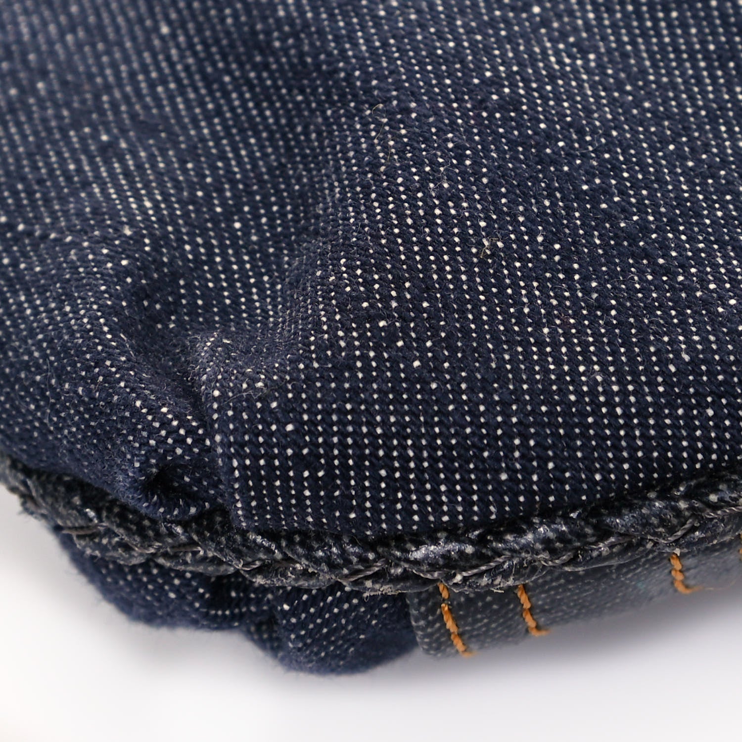 Fendi Denim Spalmati Woven Spy Pouch Bag Blue 11 of 13