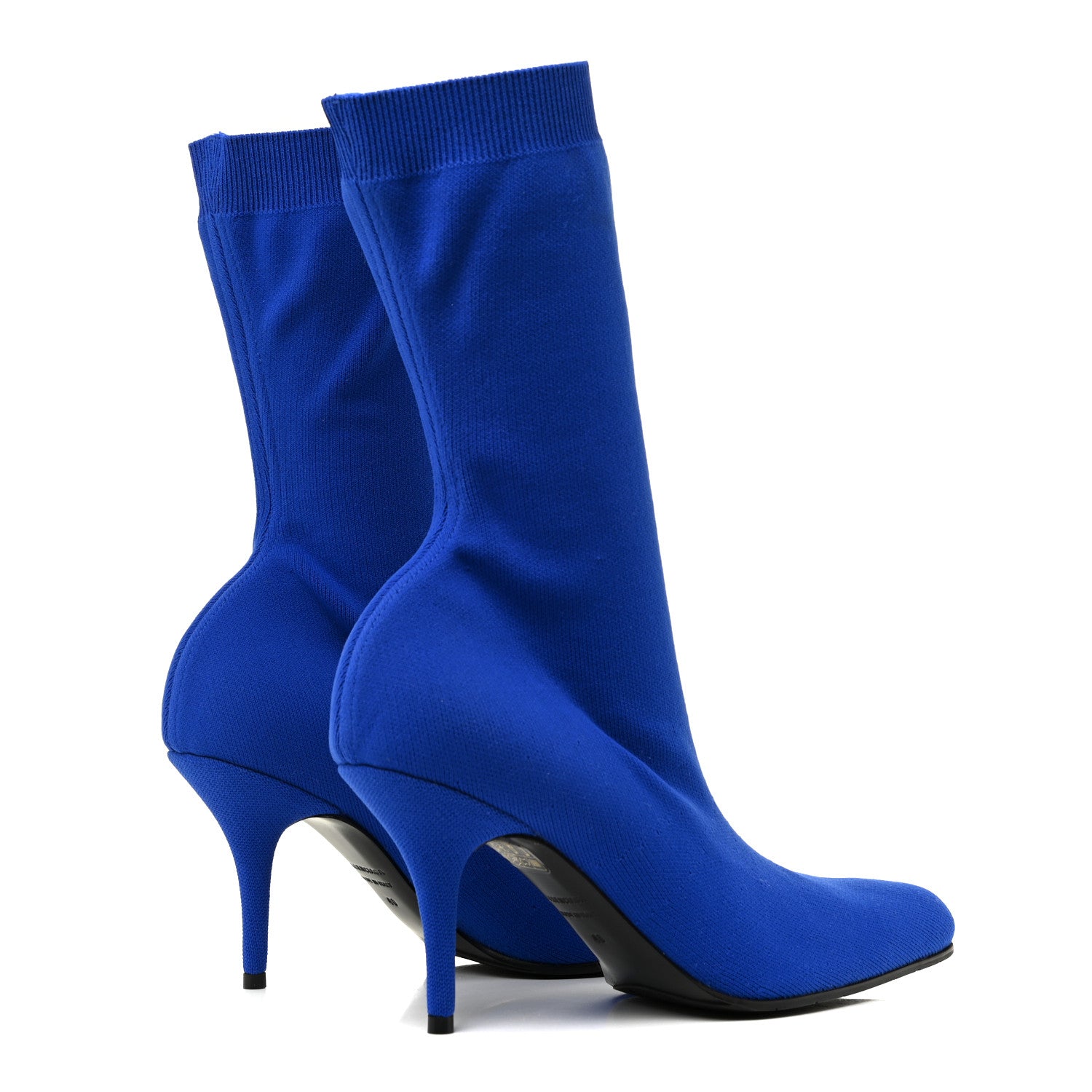 Balenciaga Jersey Crepe Round Toe Knife Booties 40 Bleu Sapphir 5 of 9