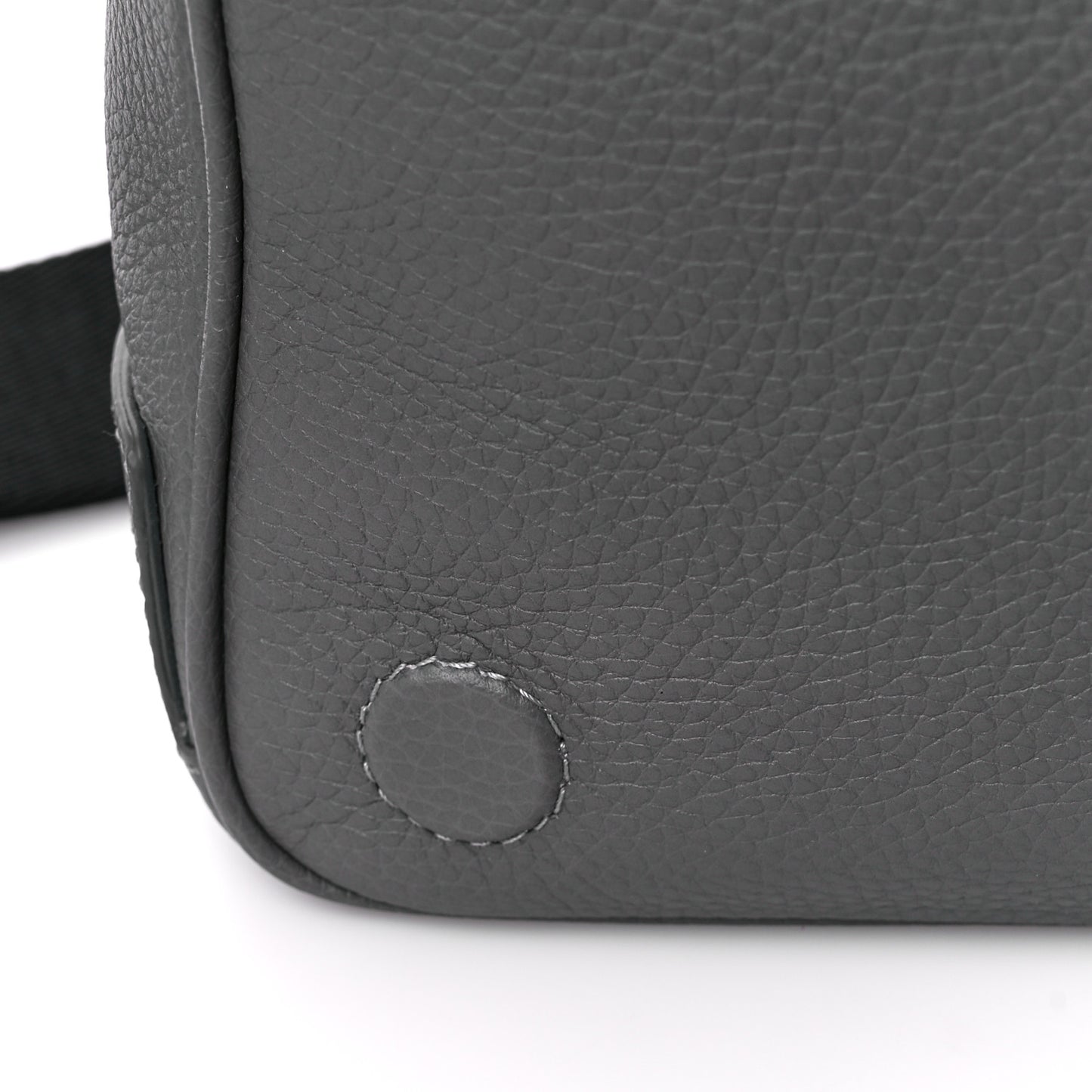 Calfskin Logo Messenger Charcoal Grey