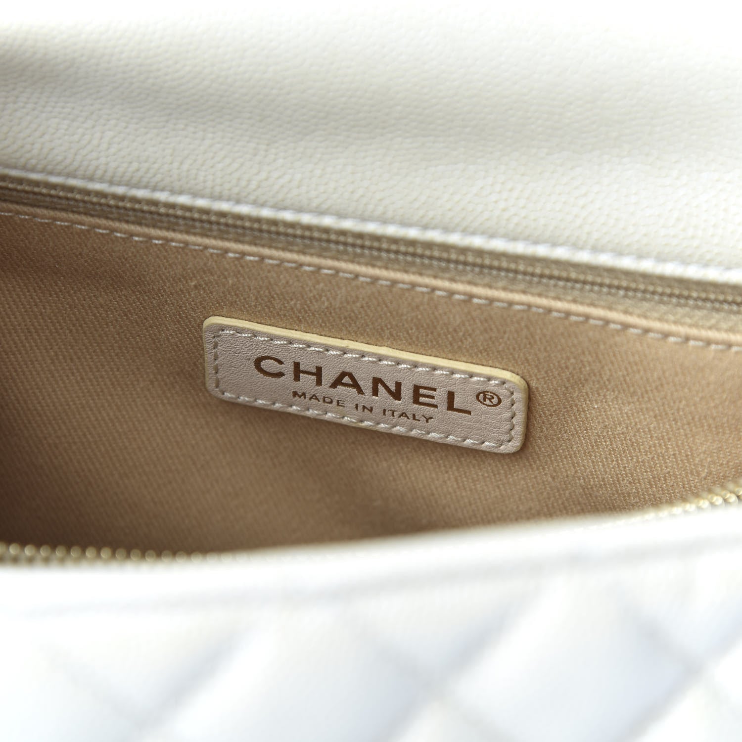Chanel Iridescent Caviar Quilted Small Coco Handle Flap White 8 of 10