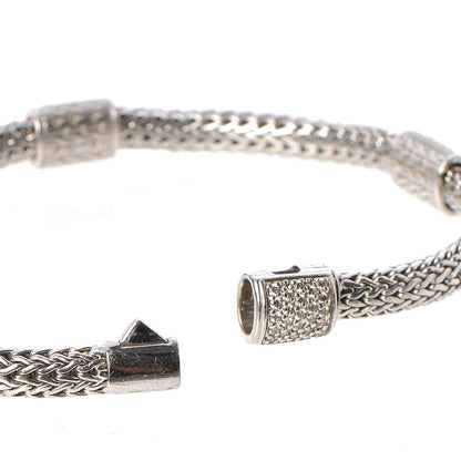 John Hardy Sterling Silver Diamond Classic Chain Station Bracelet 4 of 4