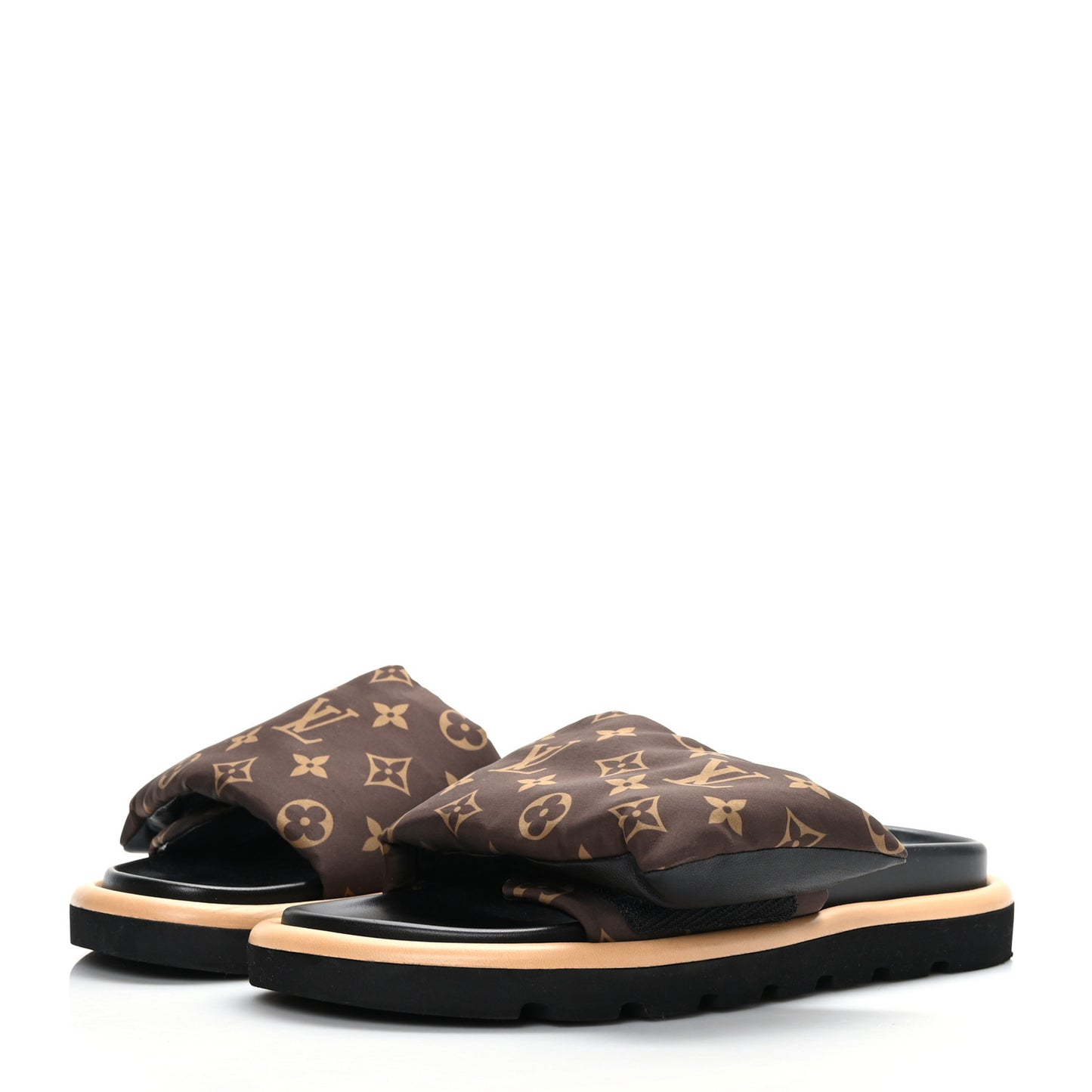Nylon Monogram Pool Pillow Comfort Mule 40 Cacao Brown