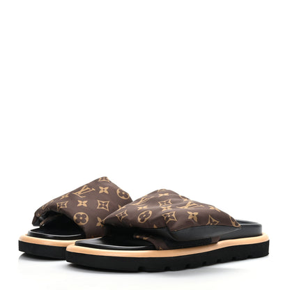 Louis Vuitton Nylon Monogram Pool Pillow Comfort Mule 40 Cacao Brown 3 of 7