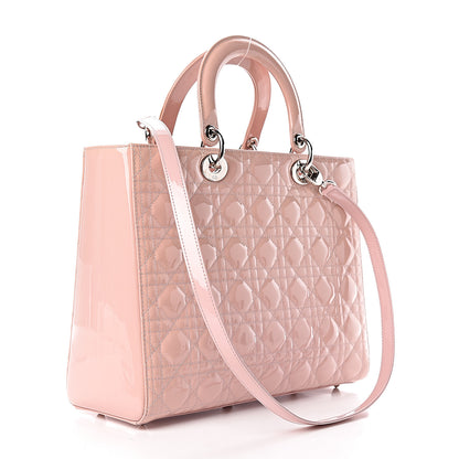 Christian Dior Patent Cannage Large Lady Dior Light Pink 3 of 11