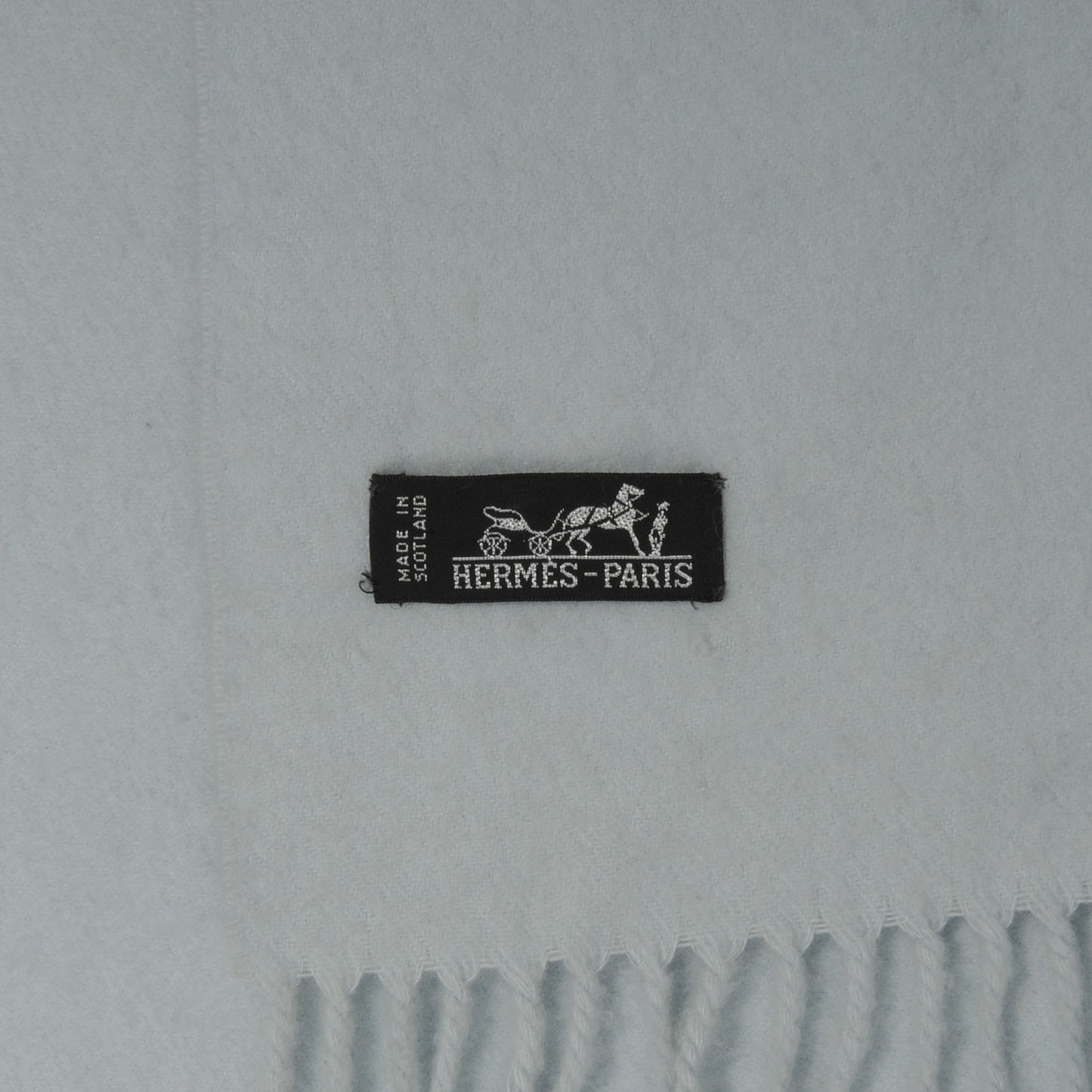 Cashmere Fringe Scarf Bleu