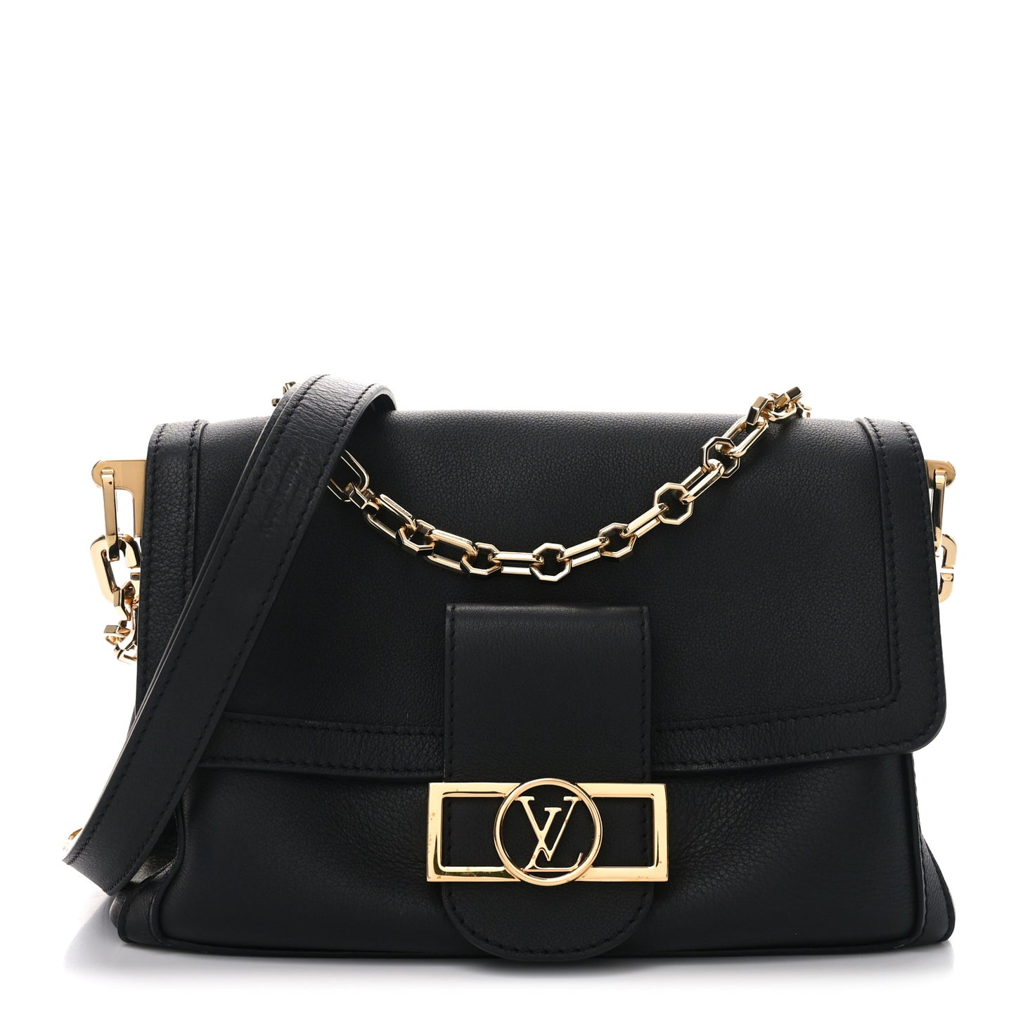 Smooth Calfskin Soft Dauphine MM Black MM Black