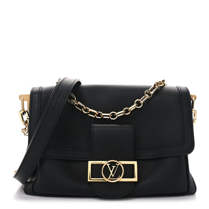 Louis Vuitton Smooth Calfskin Soft Dauphine MM Black MM Black 1 of 10