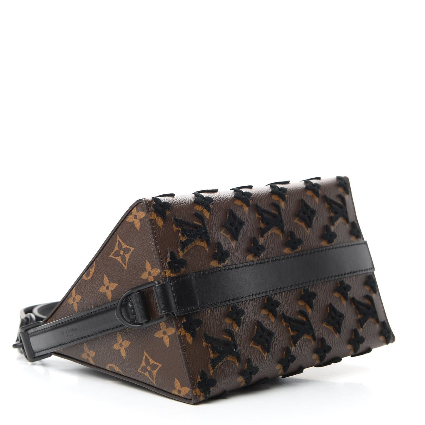 Monogram Tuffetage Triangle Messenger Black