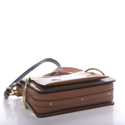 Chloe Glossy Lambskin Sfumato Small Roy Bag Caramel 4 of 9