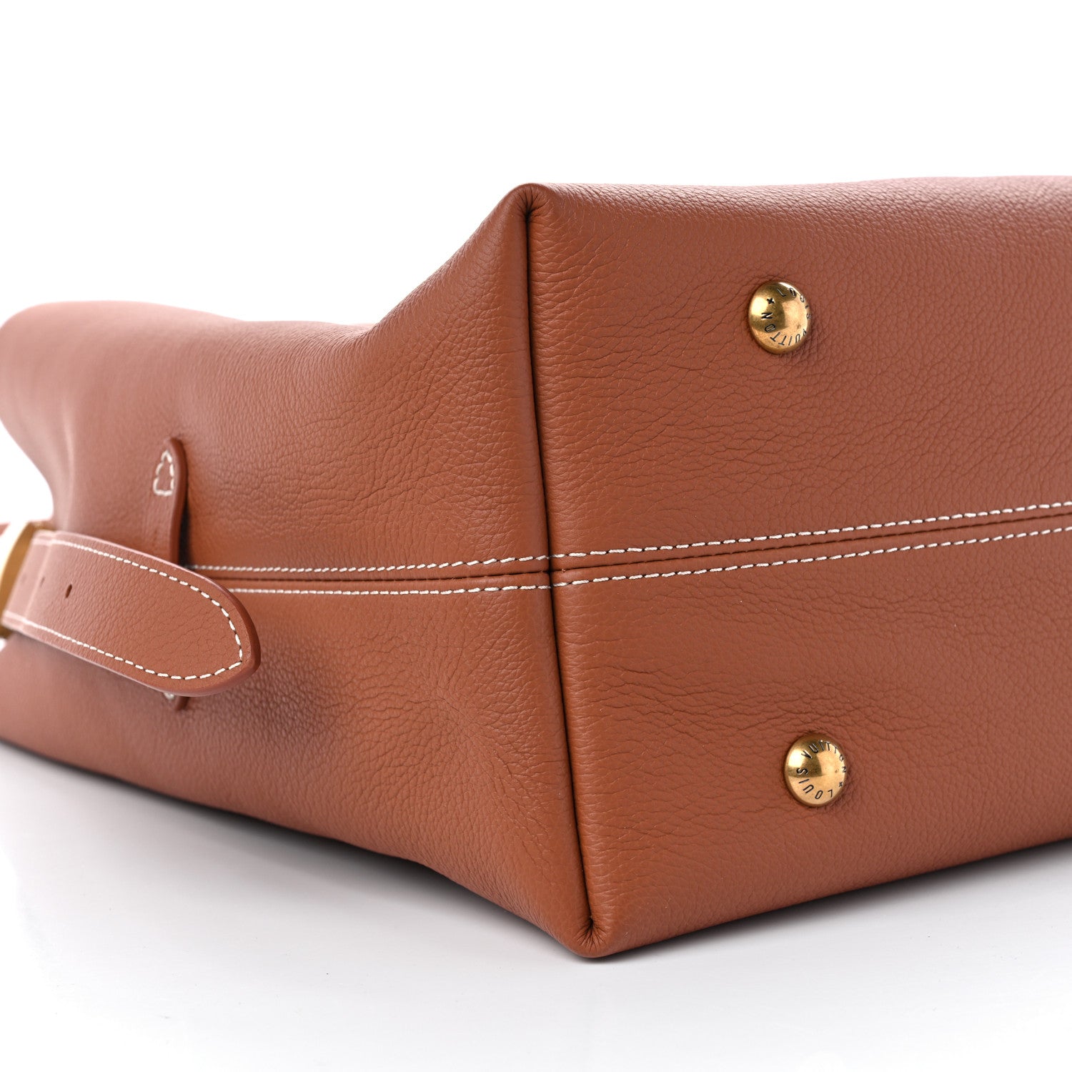 Louis Vuitton Grained Calfskin Low Key Hobo MM Cognac 9 of 11